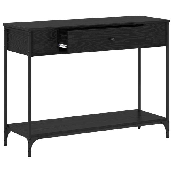Konsolentisch Schwarz Eichen-Optik 100 x 34,5 x 75 cm