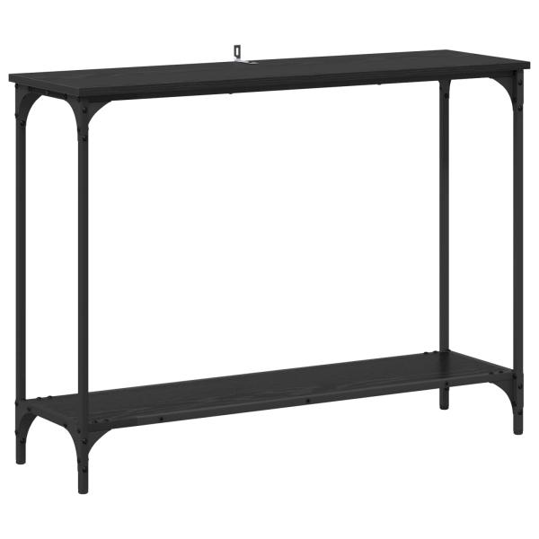 Konsolentisch Schwarz Eichen-Optik 101 x 30,5 x 75 cm