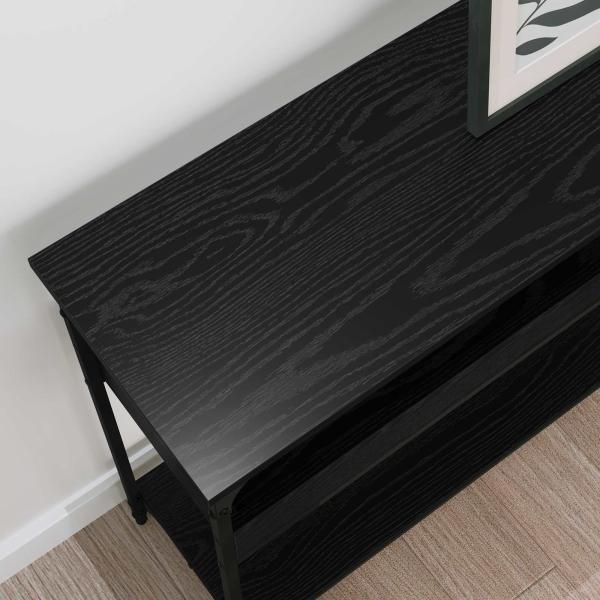 Konsolentisch Schwarz Eichen-Optik 100 x 29 x 75 cm
