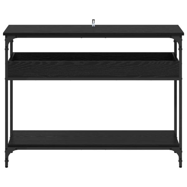 Konsolentisch Schwarz Eichen-Optik 100 x 29 x 75 cm