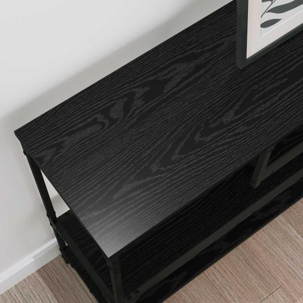 Konsolentisch Schwarz Eichen-Optik 100 x 30 x 75 cm