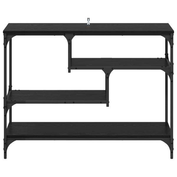 Konsolentisch Schwarz Eichen-Optik 100 x 30 x 75 cm