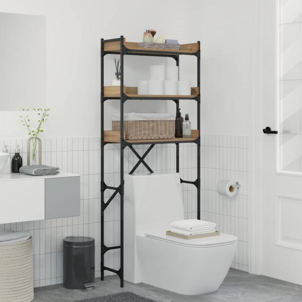 ARDEBO.de - Waschmaschinenregal mit Regal Artisan-Eiche 67 x 25 x 163 cm