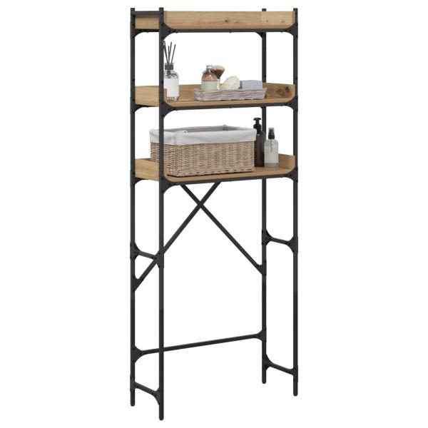Waschmaschinenregal mit Regal Artisan-Eiche 67 x 25 x 163 cm