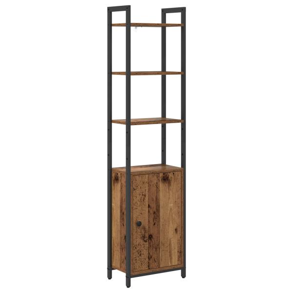 Bücherregal 6 Ebenen 40 x 24 x 161 cm Holzwerkstoff Altholz