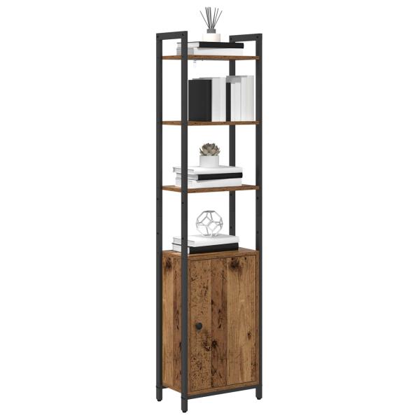 Bücherregal 6 Ebenen 40 x 24 x 161 cm Holzwerkstoff Altholz