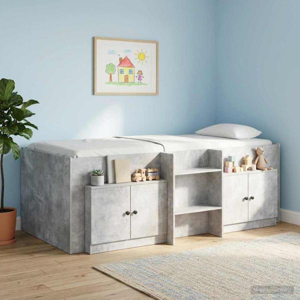 ARDEBO.de - Stauraum-Schranks für Hochbett 2 stk. Betongrau 66 x 35 x 48 cm