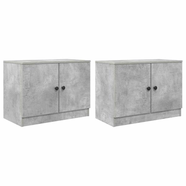 Stauraum-Schranks für Hochbett 2 stk. Betongrau 66 x 35 x 48 cm