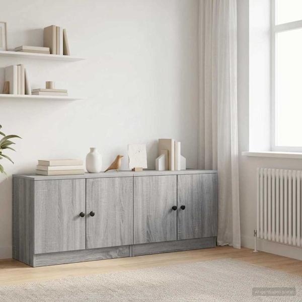 Stauraum-Schranks für Hochbett 2 stk. Grau Sonoma