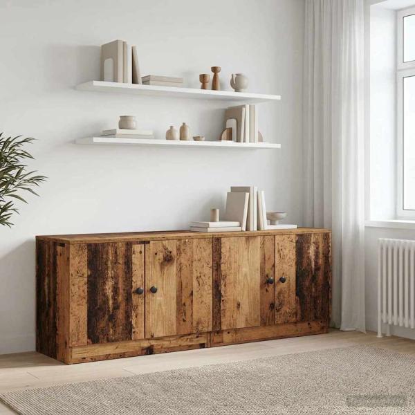 ARDEBO.de - Stauraum-Schranks für Hochbett 2 stk. Altholz 66 x 35 x 48 cm
