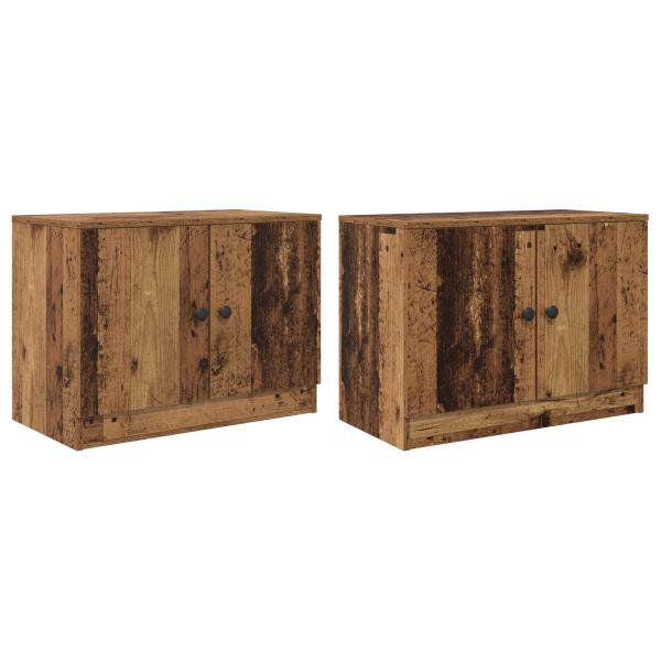 Stauraum-Schranks für Hochbett 2 stk. Altholz 66 x 35 x 48 cm