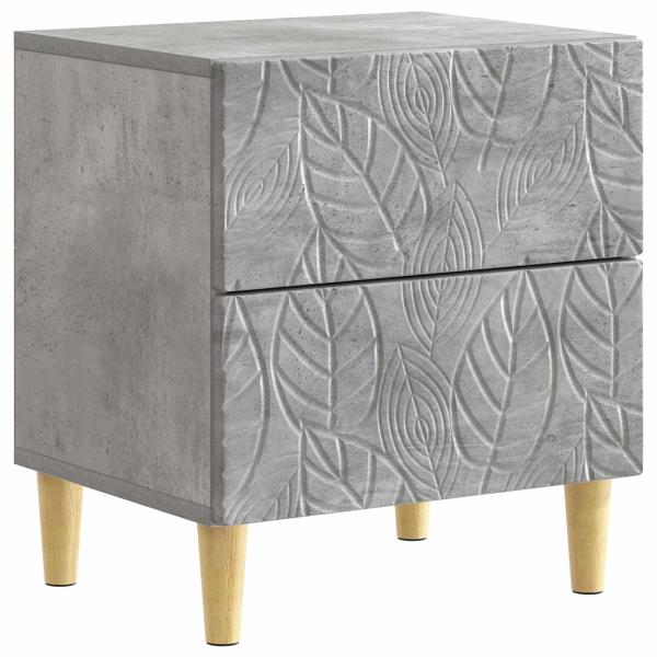 Nachttisch 2 stk. Betongrau 43 x 34,5 x 48 cm Holzwerkstoff