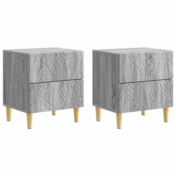 Nachttisch 2 stk. Grau Sonoma 43 x 34,5 x 48 cm Holzwerkstoff