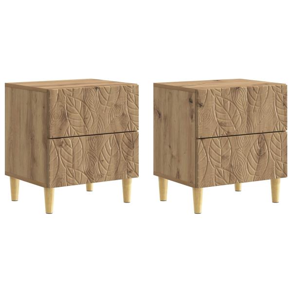 Nachttisch 2 stk. Artisan-Eiche 43 x 34,5 x 48 cm Holzwerkstoff