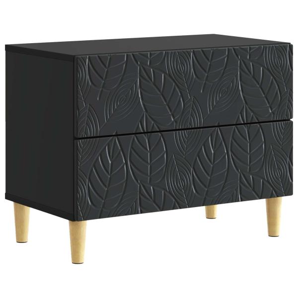 Nachttisch Schwarz 62 x 34,5 x 48 cm Holzwerkstoff