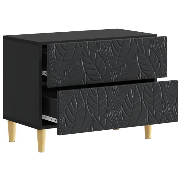 Nachttisch Schwarz 62 x 34,5 x 48 cm Holzwerkstoff