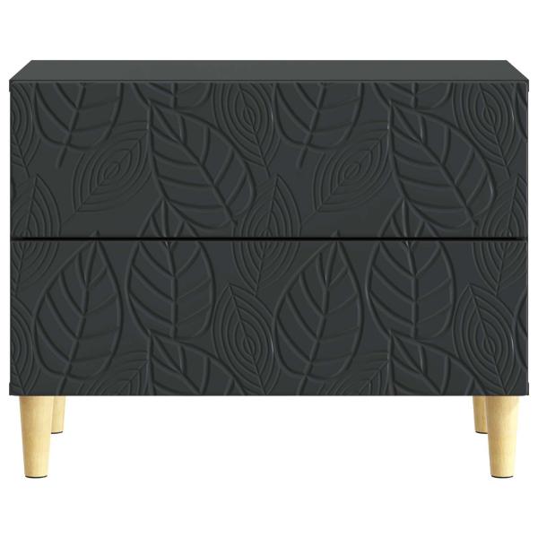 Nachttisch Schwarz 62 x 34,5 x 48 cm Holzwerkstoff