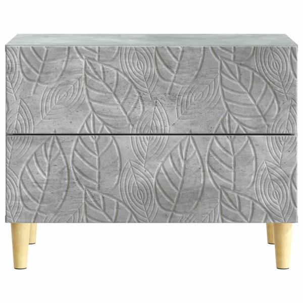 Nachttisch Betongrau 62 x 34,5 x 48 cm Holzwerkstoff
