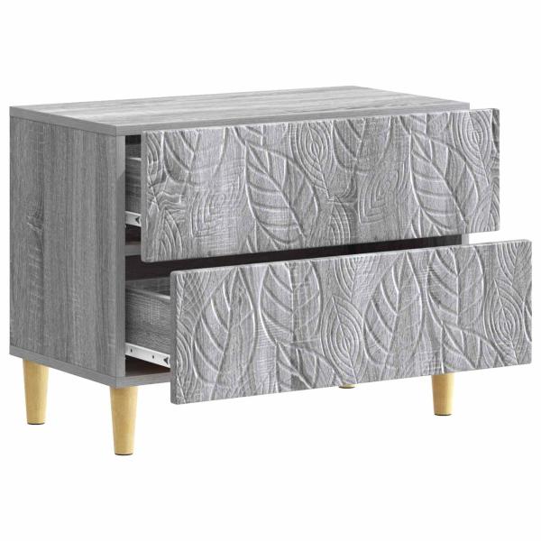 Nachttisch Grau Sonoma 62 x 34,5 x 48 cm Holzwerkstoff