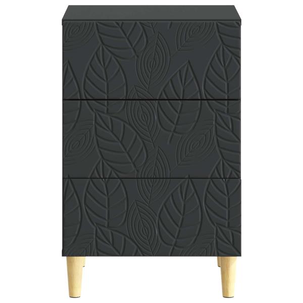 Nachttisch Schwarz 43 x 39,5 x 66,5 cm Holzwerkstoff