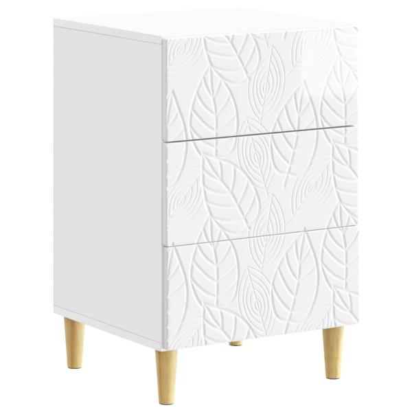 Nachttisch Hochglanz Weiß 43 x 39,5 x 66,5 cm Holzwerkstoff