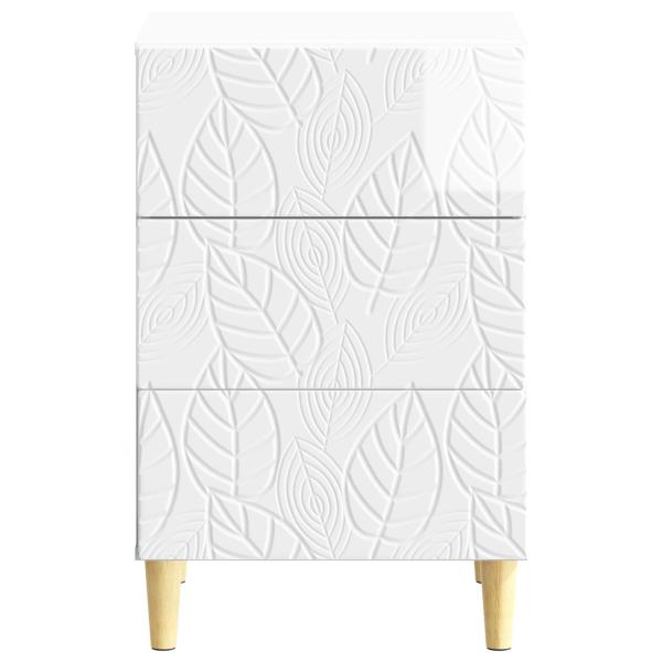 Nachttisch Hochglanz Weiß 43 x 39,5 x 66,5 cm Holzwerkstoff