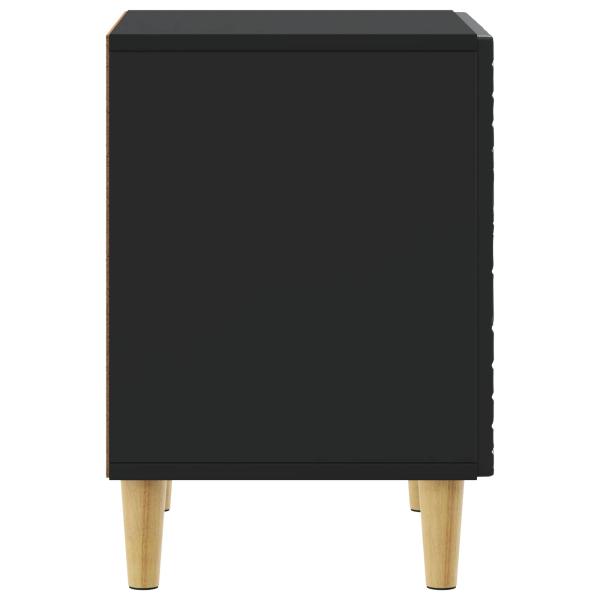 Nachttisch Schwarz 43 x 34,5 x 50 cm Holzwerkstoff