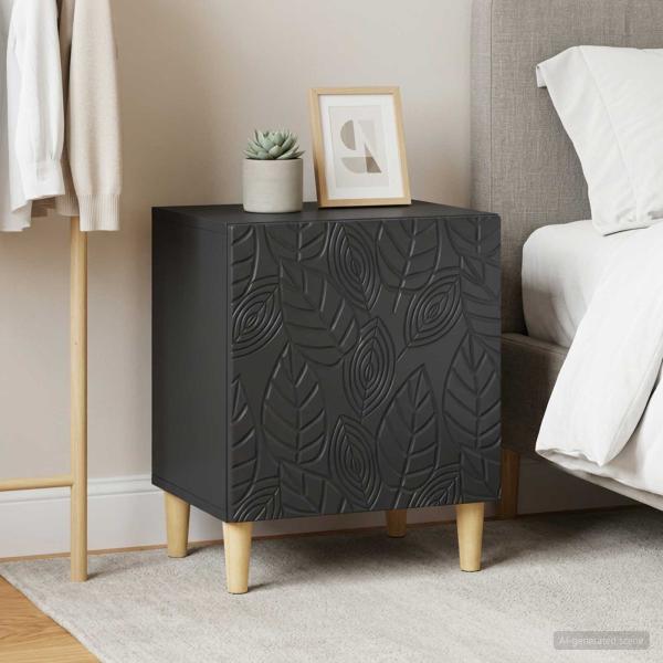Nachttisch 2 Stk. Schwarz 43 x 34,5 x 50 cm Holzwerkstoff