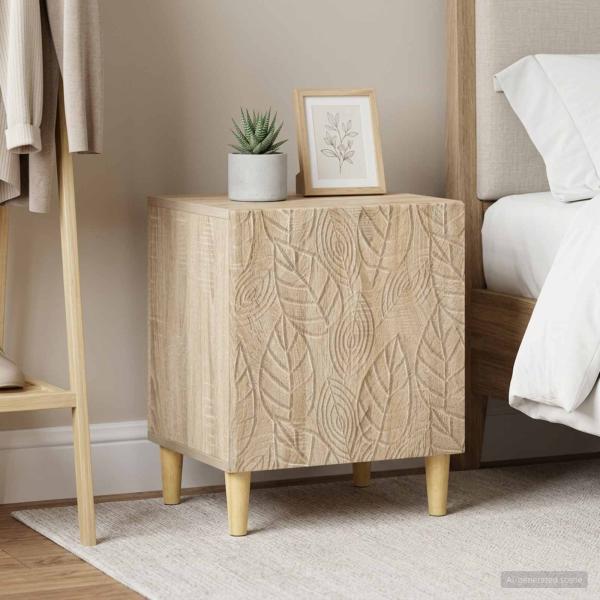 ARDEBO.de - Nachttisch 2 Stk. Sonoma-Eiche 43 x 34,5 x 50 cm Holzwerkstoff