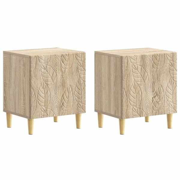 Nachttisch 2 Stk. Sonoma-Eiche 43 x 34,5 x 50 cm Holzwerkstoff