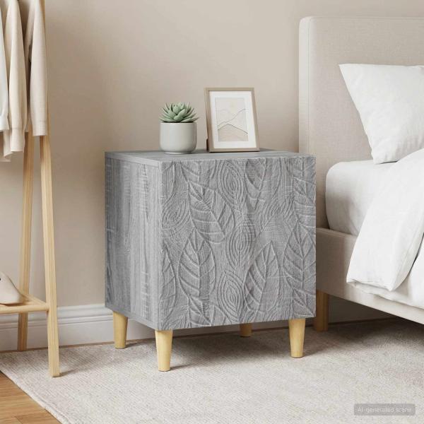 Nachttisch 2 Stk. Sonoma-Grau 43 x 34,5 x 50 cm Holzwerkstoff