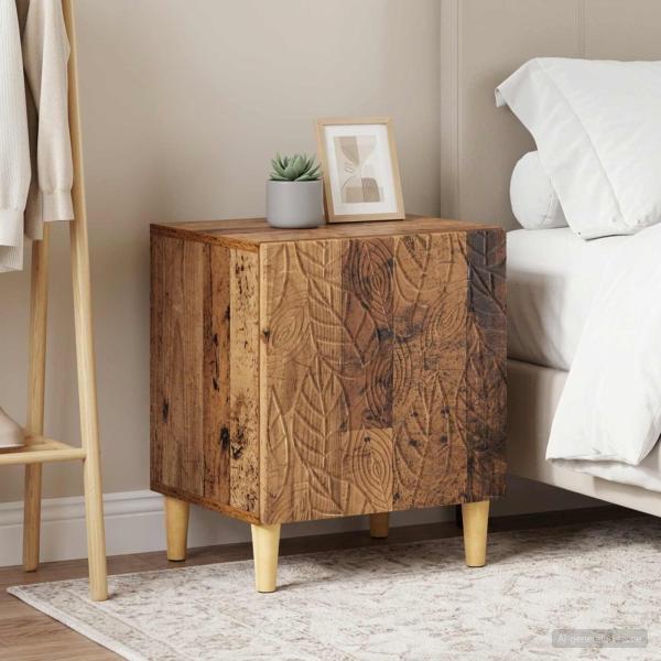 ARDEBO.de - Nachttisch 2 Stk. Altholz 43 x 34,5 x 50 cm Holzwerkstoff