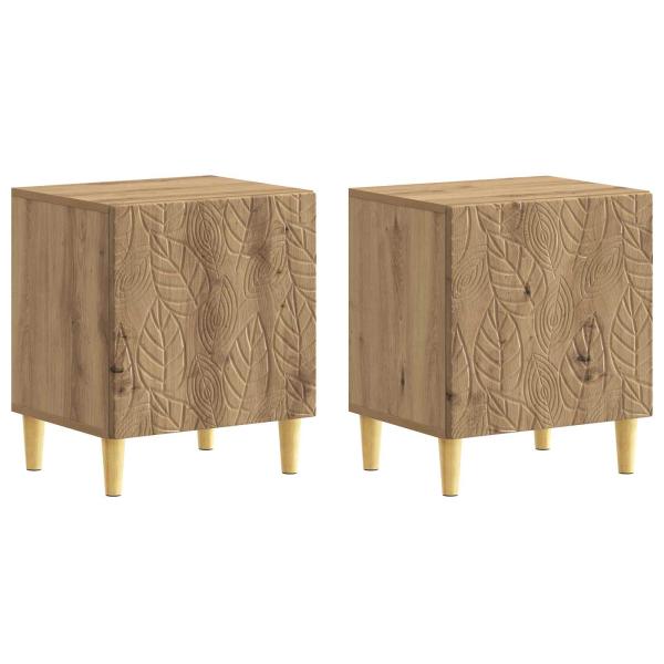 Nachttisch 2 stk. Artisan-Eiche 43 x 34,5 x 50 cm Holzwerkstoff