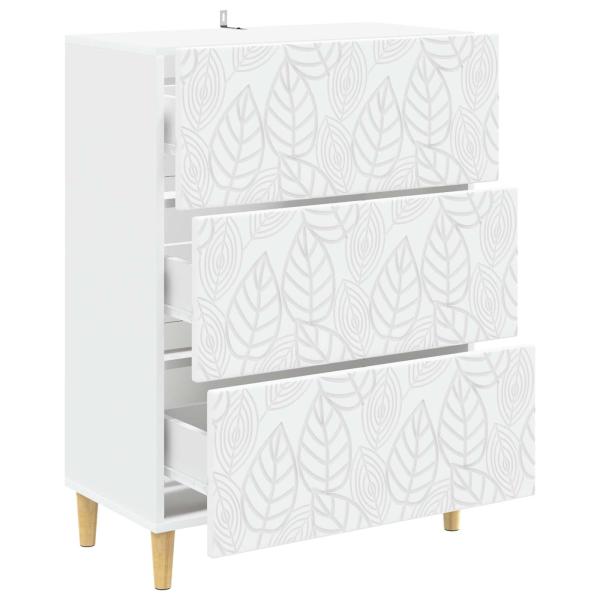 Schubladenschrank Weiß 66 x 34,5 x 90 cm Holzwerkstoff