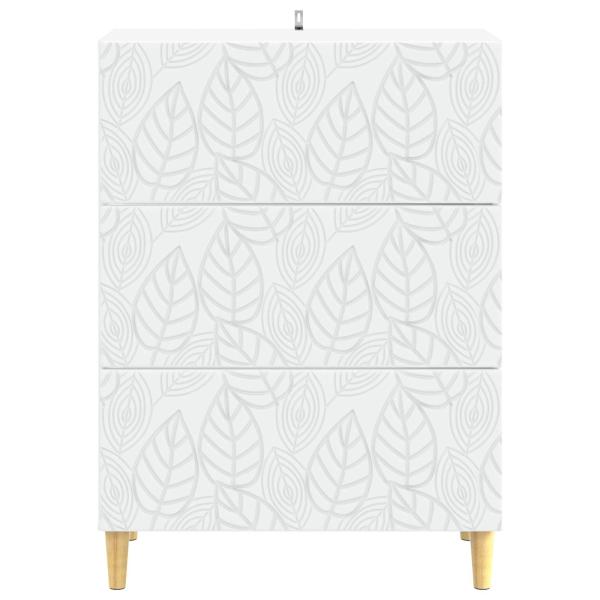 Schubladenschrank Weiß 66 x 34,5 x 90 cm Holzwerkstoff