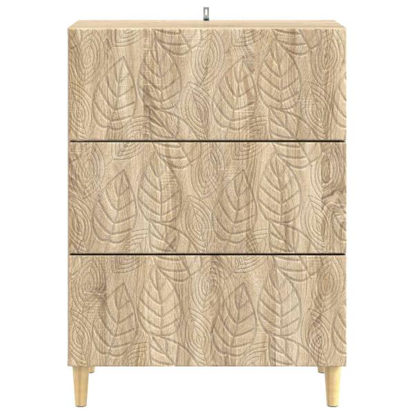 Schubladenschrank 66 x 34,5 x 90 cm Holzwerkstoff Sonoma-Eiche