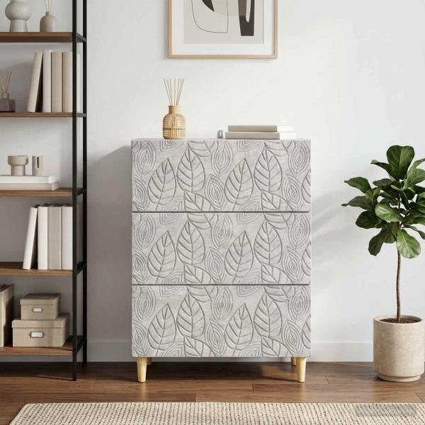 ARDEBO.de - Schubladenschrank Betongrau 66 x 34,5 x 90 cm Holzwerkstoff