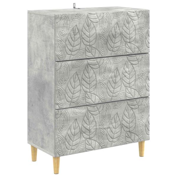 Schubladenschrank Betongrau 66 x 34,5 x 90 cm Holzwerkstoff
