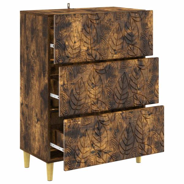 Schubladenschrank Geräucherte Eiche 66 x 34,5 x 90 cm