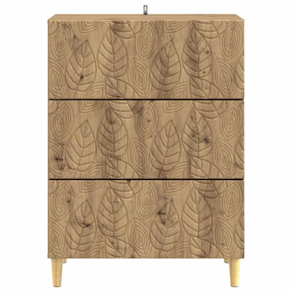 Schubladenschrank 66 x 34,5 x 90 cm Holzwerkstoff Artisan-Eiche