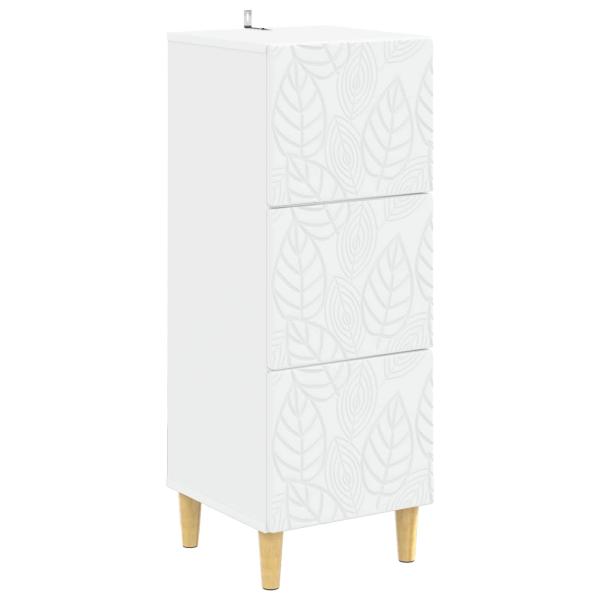 Schubladenschrank 33 x 34,5 x 90 cm Holzwerkstoff Weiß