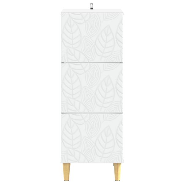 Schubladenschrank 33 x 34,5 x 90 cm Holzwerkstoff Weiß