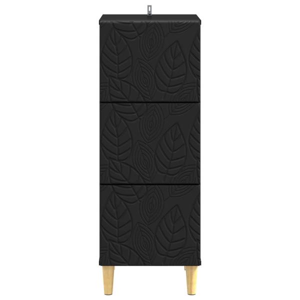 Schubladenschrank 33 x 34,5 x 90 cm Holzwerkstoff Schwarz