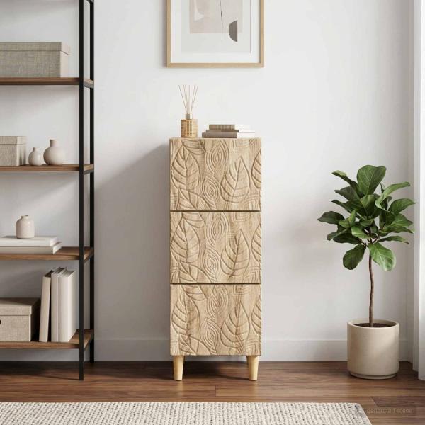 Schubladenschrank 33 x 34,5 x 90 cm Holzwerkstoff Sonoma-Eiche
