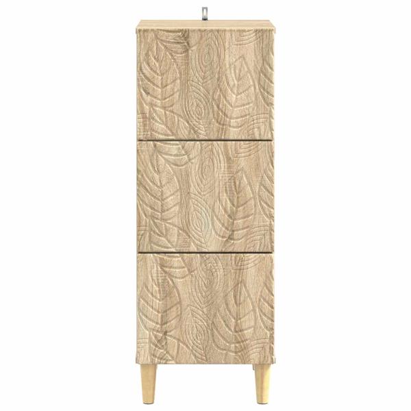 Schubladenschrank 33 x 34,5 x 90 cm Holzwerkstoff Sonoma-Eiche