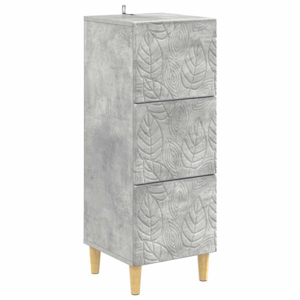 Schubladenschrank 33 x 34,5 x 90 cm Holzwerkstoff Betongrau