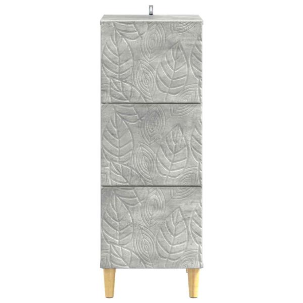 Schubladenschrank 33 x 34,5 x 90 cm Holzwerkstoff Betongrau
