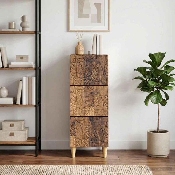 Schubladenschrank Altholz 33 x 34,5 x 90 cm Holzwerkstoff