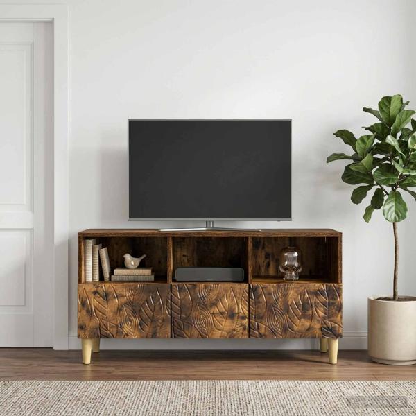 TV-Schränk 102 x 34,5 x 50 cm Räuchereiche Holzwerkstoff