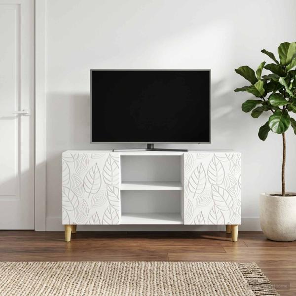 ARDEBO.de - TV-Schränk 102 x 34,5 x 50 cm Weiß Holzwerkstoff